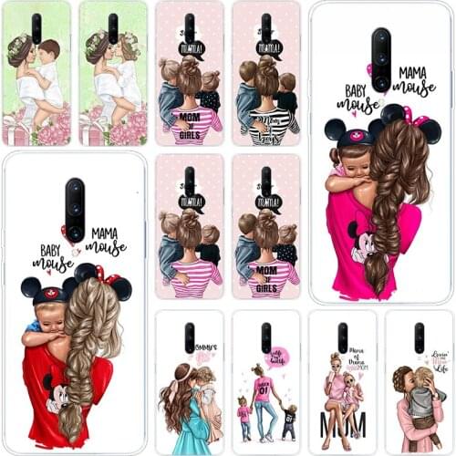 Hot Baby Mom Girl Boy Soft Silicone Fashion Transparent Case For OnePlus 7 Pro 5G 6 6T 5 5T 3 3T TPU Cover