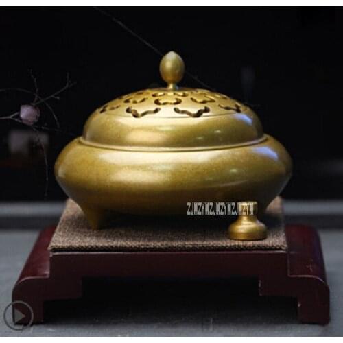 Pure Copper Incense Burners Furnace Antique Buddha Incense Disc Indoor Decoration Home Tea Ceremony Aroma Burner H-20161119 Hot