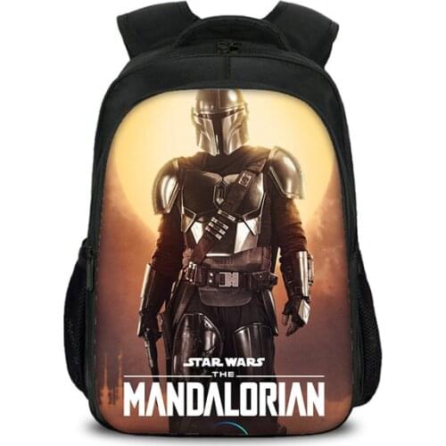 Disney The Mandalorian Baby Yoda Backpack Boba Fett Cosplay Props Unisex Schoolbag Star Wars Mandalorian Yoda Boba Fett Mochilas