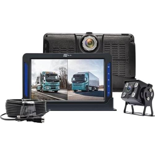 Dual Lens 7.0 inch Car Camera Full HD 1080p Night Vision Car Black Box Dashcam For Truck Bus