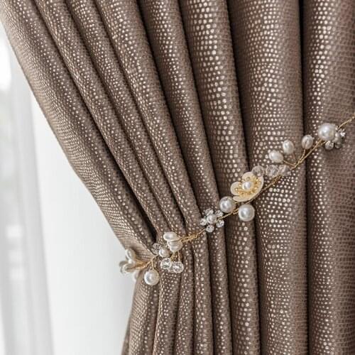 Custom curtain Nordic modern Simplicity livingroom Bronzing flannel coffee shading bedroom blackout curtain drape M904