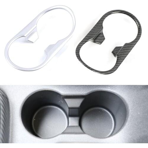 Carbon Look Chorme for MG Zs Suv 2018-2019 Front Cup Holder Frame Cover Center Trim Decoration Frame Car Accessories