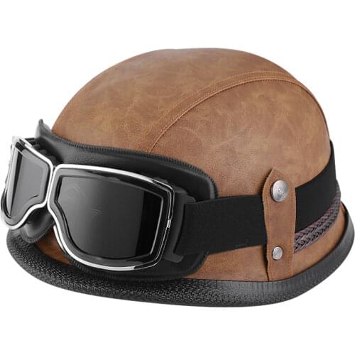Motorcycle Helmets Half German Retro Vintage Casco Bicycler Chopper Cafe Racer Cruiser Biker Bicycle Casque Moto Capacete Men