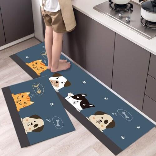 Waterproof Oilproof Kitchen Mat Antislip Bath Mat Soft Bedroom Floor Mat Living Room Carpet Doormat Kitchen Rug
