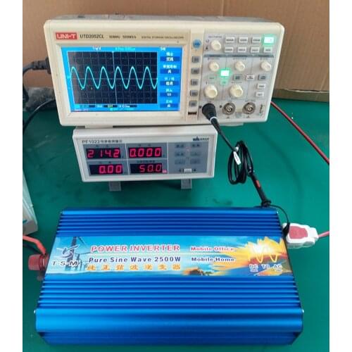 New Version Full power 2500W DC12V/24V/36V/48V/60V/72V TO AC110V/220V pure sine wave Inverter digital display