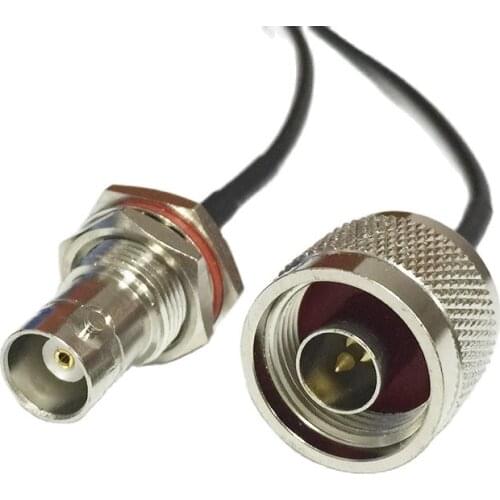 New N Male Plug Connector Switch BNC Female Jack nut Connector RG174 Cable 20CM 8" Adapter Wholesale Fast Ship