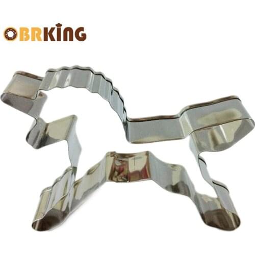 OBRKING 1Pcs Stainless Steel Unicorn Horse Shape Cookies Cutter Mold Cake Decorating Sugarcraft Fondant Cake Biscuit Chocolate