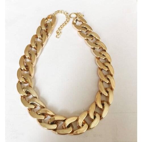 Thick Gold Pet Collar, Adjustable Plastic Chain For Medium And Large Dogs, Pet Accessories