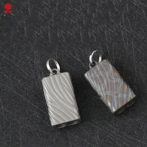 High Decibel Whistle Portable Keychain Titanium Alloy Double Tube Camping Hiking Emergency Survival Whistle Outdoor Camping Tool