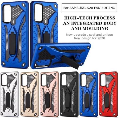 Shockproof Armor Phone shell For Samsung Galaxy S20 FAN EDITINO s20Ultra s10 s9 plus Bracket Anti-Fall Cover Silicon Bumper Case