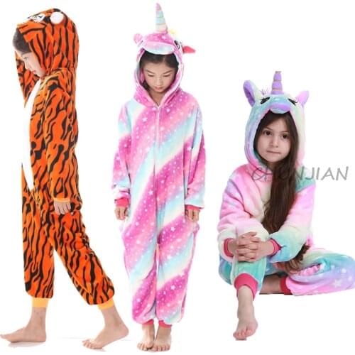 Rainbow Unicorn Pijamas Pijamas De Animales Pigiama Unicorno Animal Unicorn Boys Pijamas Sleepwear Blanket Sleeper