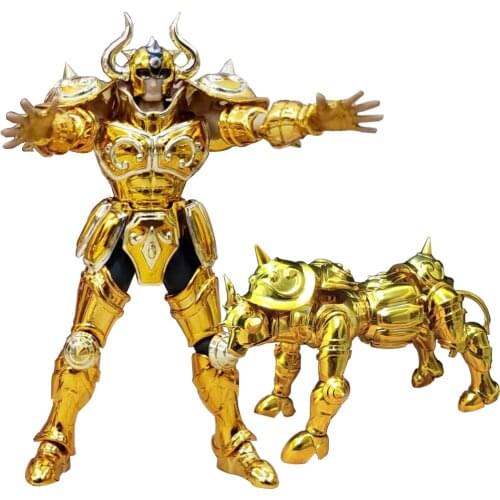SG Model Saint Cloth Myth DDP EX Gold Saint Taurus Aldebaran With Object Mini 100mm Metal Armor Action Figure Toy D.D.P Size