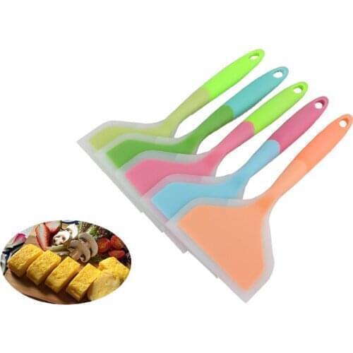 Silicone Kitchen Ware Cooking Utensils Spatula Beef Meat Egg Kitchen Scraper Wide Pizza Cooking Tools Shovel Non-stick Spatula