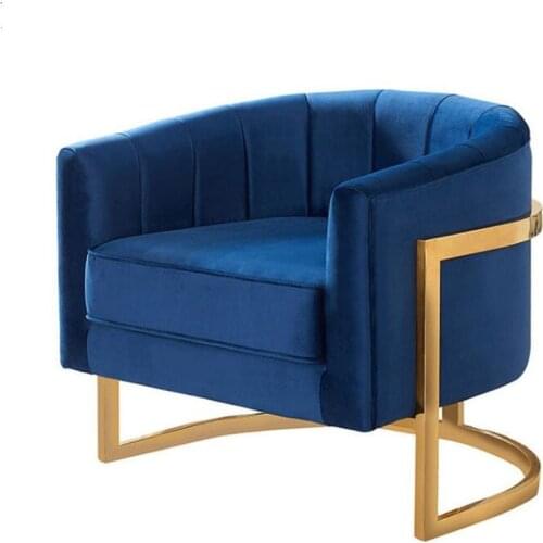 Nordic Fashion High-leg Beauty Salon Sofa,Small Apartment Living Room Creative Iron and Fabric Art Designer Chair