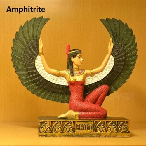 Pharaoh Cleopatra Goddess Bust Statue Sculpture Handcrafted Resin Egyptian Style House Decoration Accessories For Living Room