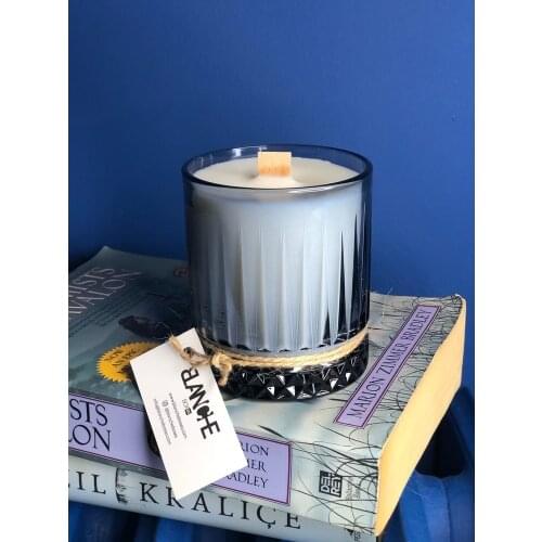 LUNA No:2 Aroma Therapy Sandal Tree Scent Candle in Glass 380 ml 355 cc Soy Wax Candle