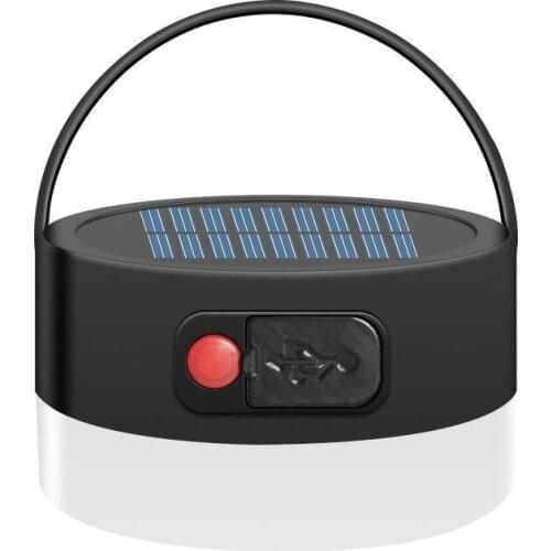 5V 0.3W 300lm LED Waterproof 4 Modes Dimming Rechargeable Solar Camping Lamp