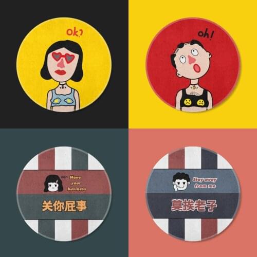 Seam thickened round rubber advertising small cute mouse pad Personalized art INS style Advanced picture quality