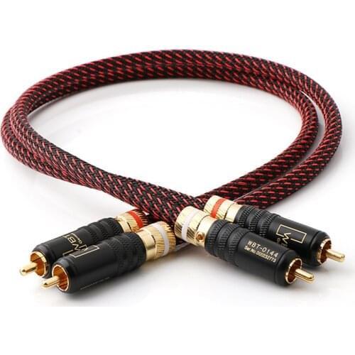 Pair X401 5N OCC Hi End Audio Cable High End HIFI RCA Audio Cables With WBT Plug Audio Cable
