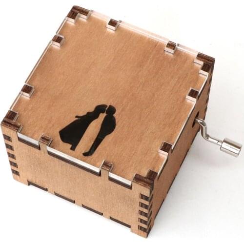 Y-Wooden Hand-Cranked Musical Boxes Acrylic Music Boxes Love Theme Musical Box For Lover Christmas Gift Birthday Gift