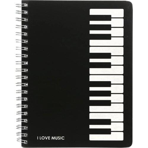 Piano Keyboard Coil Notebook Memo Spiral Notebook Bound Music Diary Sketchbook Student Journal School Notepad Stationery Office