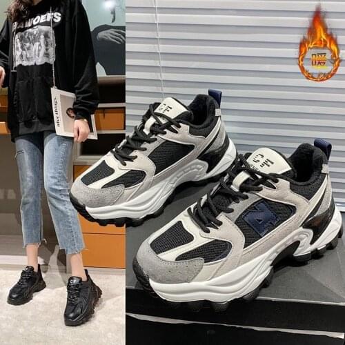 Chunky womens shoes 2021 spring new fashion casual shoes thick-soled vulcanized shoes brand walking sports shoes womens shoes