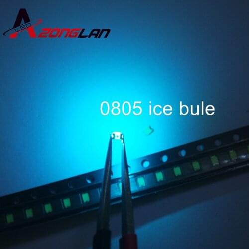 0805 Ice Blue 1000pcs 2012 Light Blue Clear Ultra Bright SMD LED Indication 2.0*1.2*0.8mm 0805 clear blue led diode