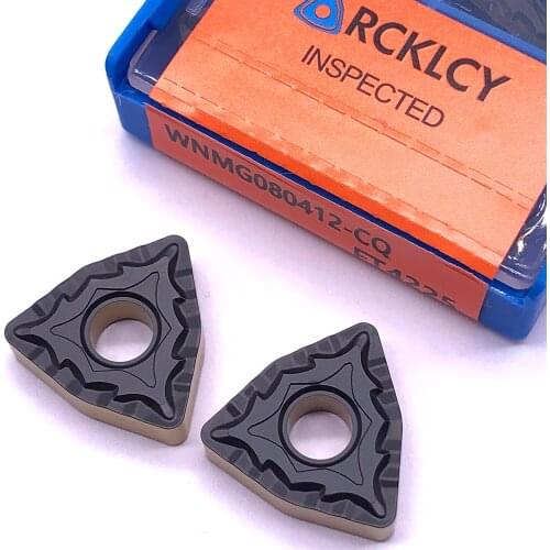 10pcs RCKLCY WNMG080412 CQ FT4225 Carbide insert High quality Face Mill CNC Tools External Turning tool For steel