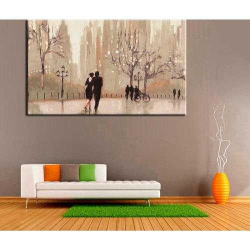 100% Hand Painted Oil Paintings Big Size Nordic Vintage Landscape Abstract Tree Painting Wall for Living Room Home Decor