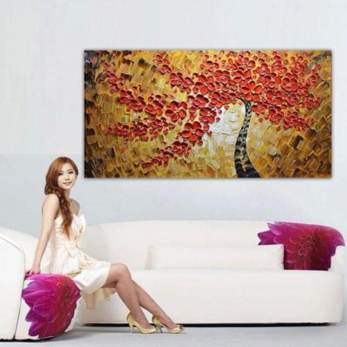 100% Hand painted oil painting Home Decor High Quality Modern Art knife painting pictures custom gift DM1901888