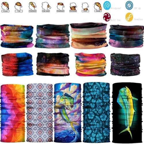 1501-1550 Seamless Balaclava Magic Scarf Neck Face Cover Starry Sky Head Bandanas Shield Headband Headwear Men Women Bicycle