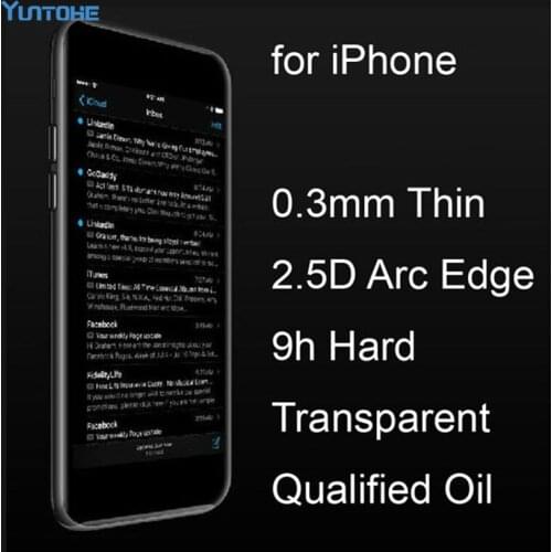 300pcs/lot Front 2.5D Tempered Glass For iPhone 11 12 13 Pro max X XR Xs 8 7 6 Plus 5 watch 0.33MM 9H Screen Protector Film