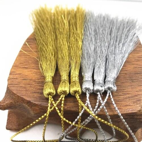 50Pcs 8mm Gold and Silver Wire Tassel Diy Jewelry Accessories Gift Decoration Tassel / Bookmark / Clothing / Curtain Tassel