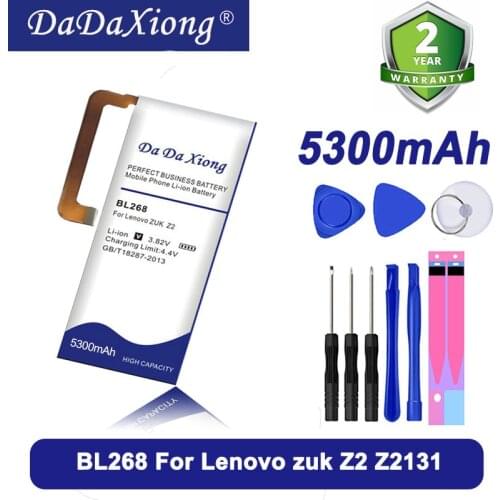 Da Da Xiong high capacity 5050mAh BL268 battery for Lenovo zuk Z2 Z2131 Cell phone Battery