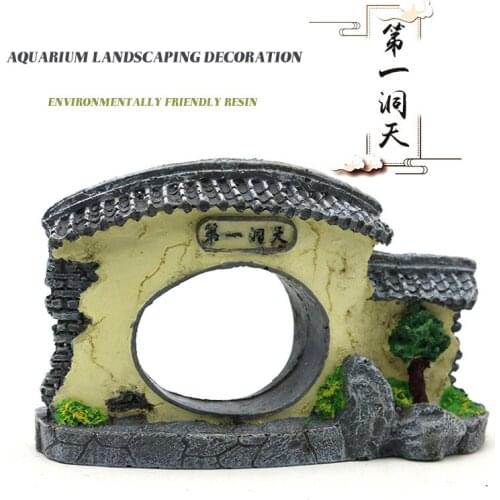Aquarium Fish Tank Resin Crafts Landscaping Psychological Sand Table Simulation Door Fence Decoration Landscaping Building