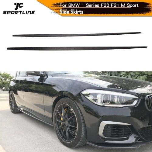 Carbon Fiber Side Skirts Extension Lips Body Kits for BMW 1 Series F20 M-Tech M Sport 118i 120i 2016 - 2018