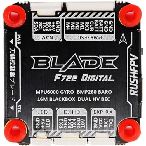 30.5mm RUSHFPV BLADE F722 Digital Flight Controller MPU6000 Onboard OSD 3-8S 5V/5A BEC for DJI Digital FPV System FPV Racing