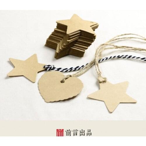 Kraft paper label DIY carefully shaped jewelry material bookmark gift card hang tag