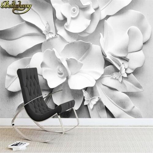 Beibehang Custom Photo Wallpaper 3D White flower Murals Living Room Bedroom Home Decor mural Painting Papel De Parede Wall Paper