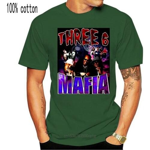 Three Six 6 Mafia New Cotton Men T Shirts Classical Top Tee Men Summer Short Sleeves Men& Black 011539