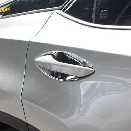 Chrome Door Handle Holder Bowl Cup Cavity Cover For Lexus NX 200t 300h 2015 2016 2017 Trim Sticker Car Styling Accessory Model
