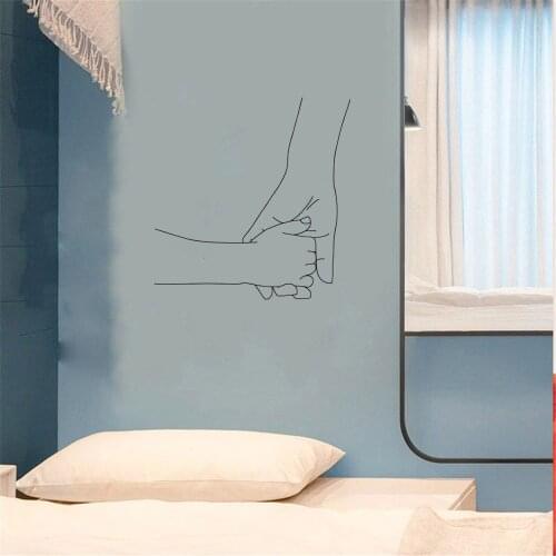 Ins Nordic Korea style Holding Hands Line Art Print Poster Wall Art Canvas Painting Wall Picture Kids Room Decor ph596