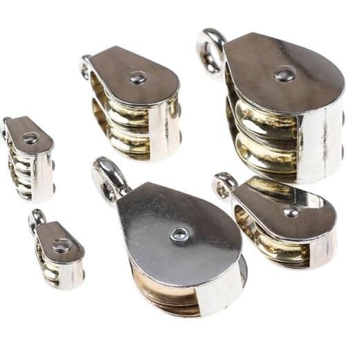 1PCS 36/52/75mmZinc alloy Single Double Wheel Swivel Rollers Block Loading