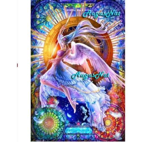 Angel wings diamond painting cross stitch full drill cartoon diamond dotz 5d diy fairy girl wall art decor fantasy craft gift