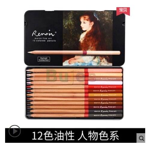 Marco Renoir Fine 12 Colors character/Botanyscenery series Oily color lead iron box Set Art design and painting art suppies