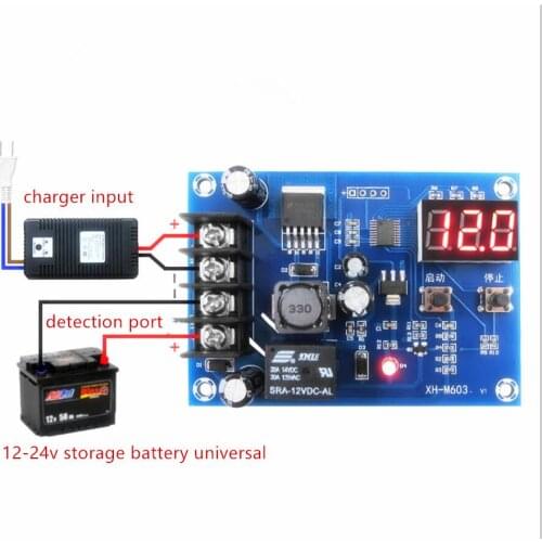 Charge Control Module 12-24V Storage Lithium Battery Protection Board XH-M603