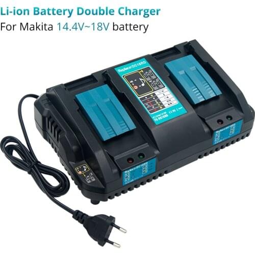 NEW DC18RD Double Charger Li-ion Rechargeable Battery charger for Makita 14.4V 18V BL1850 BL1830 BL1860 BL1840 BL1415 BL1430