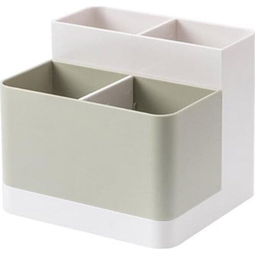 Makeup Holder Large Capacity 4 Compartments Container Multi-grid Detachable Box for Desktop