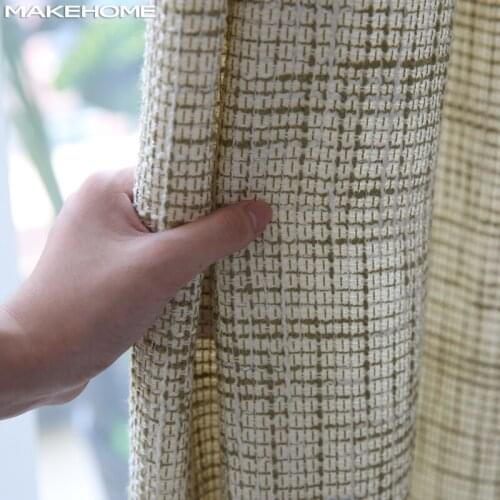 Thick Modern Curtains for Living Room Bedroom Faux Linen Window Curtains for Kitchen Contrast Color Finished Drapes Custom Size