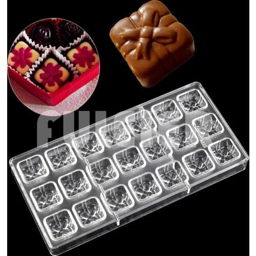 Gift Shape Chocolate Mold Polycarbonate Baking Sweets Belgium Candy Mould Trays Bakeware Confectionery Tool